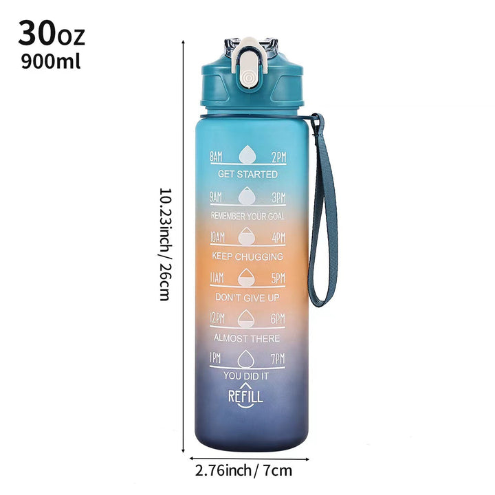 Women's Motivational Water Bottle with Time Markers Stornfield