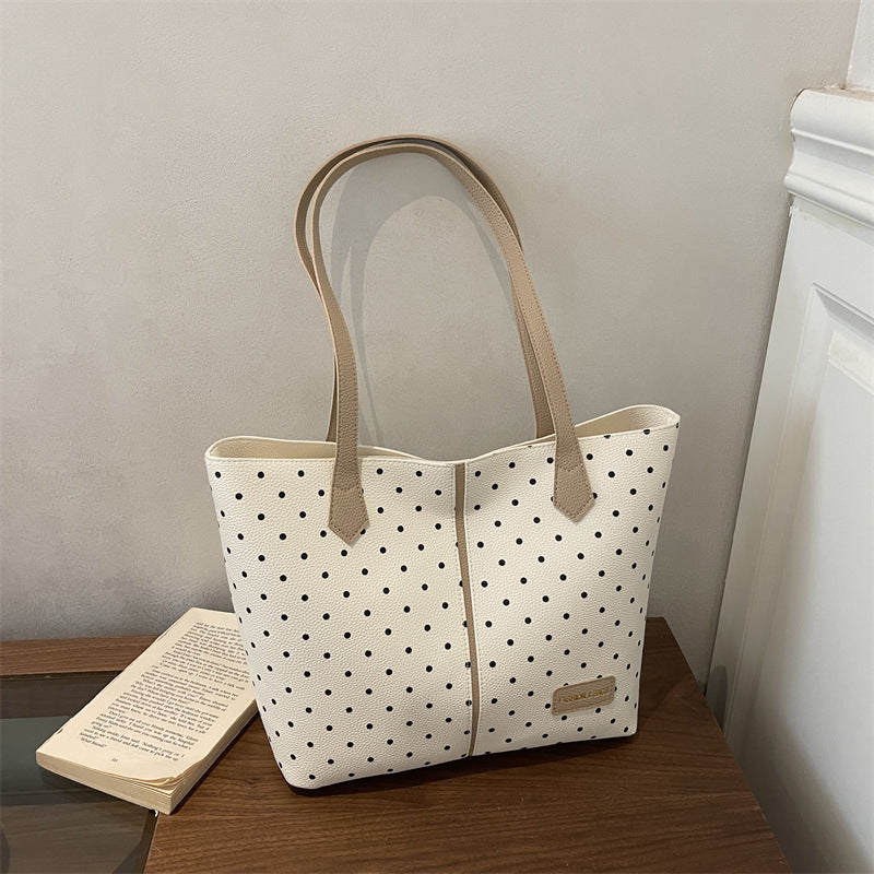 Trendy Polka Dot Tote Bag