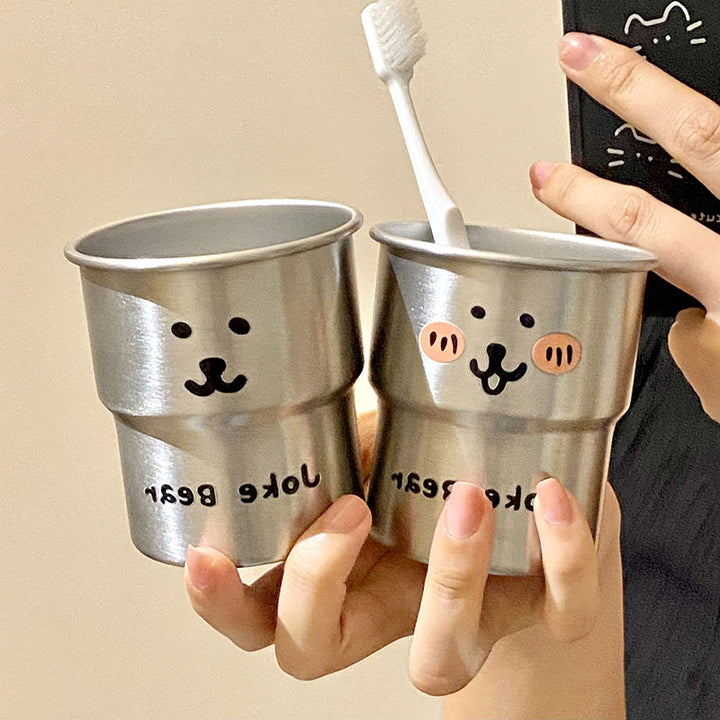 Noble stainless steel cup with cute bear motif Stornfield