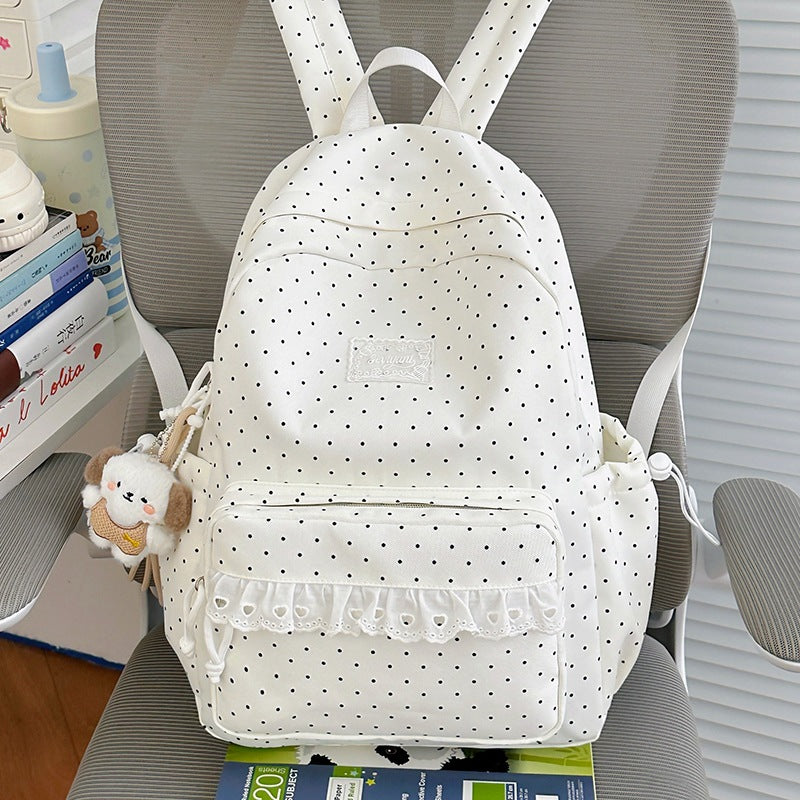 Playful Polka Dot Printed Backpack Stornfield