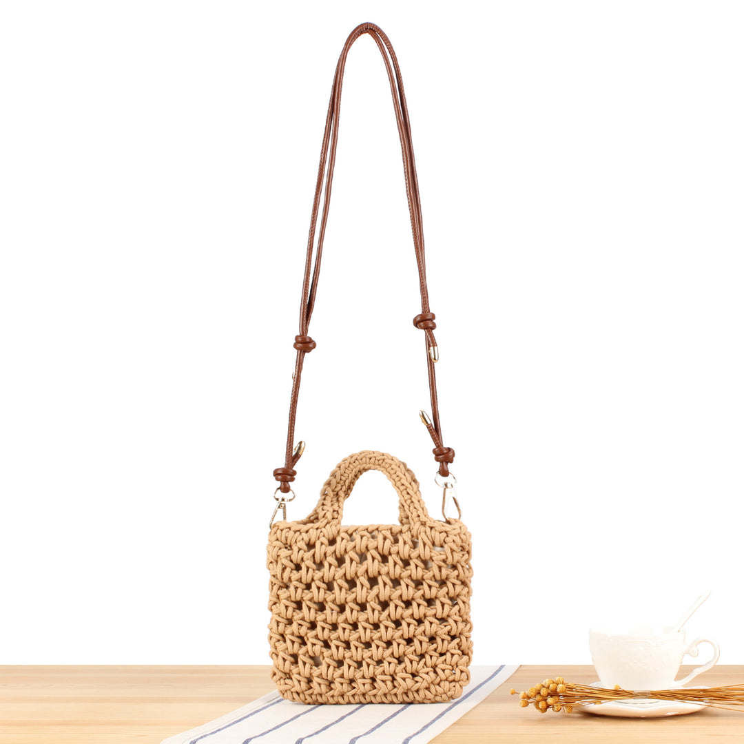 Handbag Made of Handmade Macrame with Adjustable Shoulder Strap Stornfield