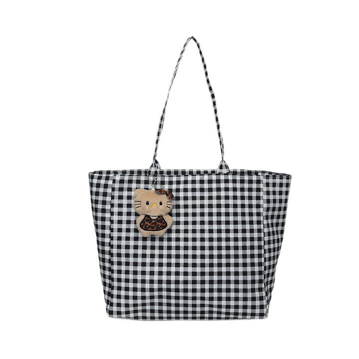 Stylish Gingham Tote Bag