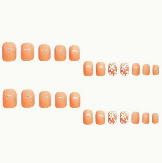 Floral Accent Acrylic Nail Art Enhancements Stornfield