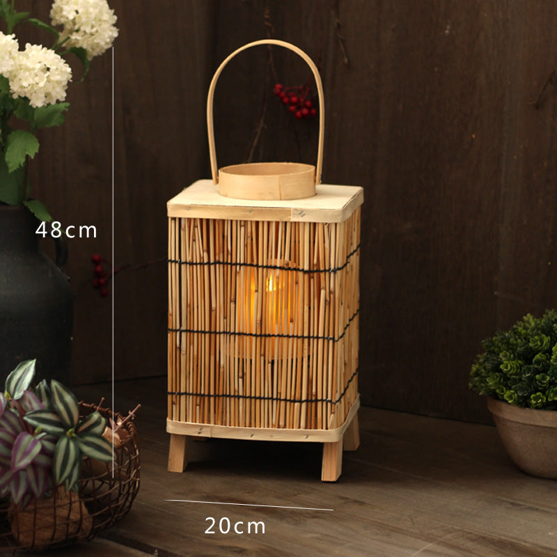 Stylish lantern made of natural materials Stornfield