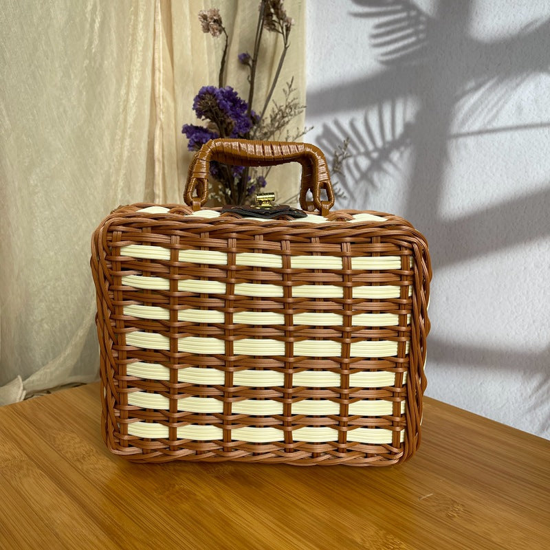 Women stylish picnic basket Stornfield