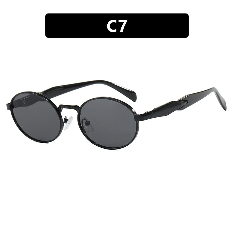 Women's designer sunglasses with unique oval frame and luxurious accents Stornfield