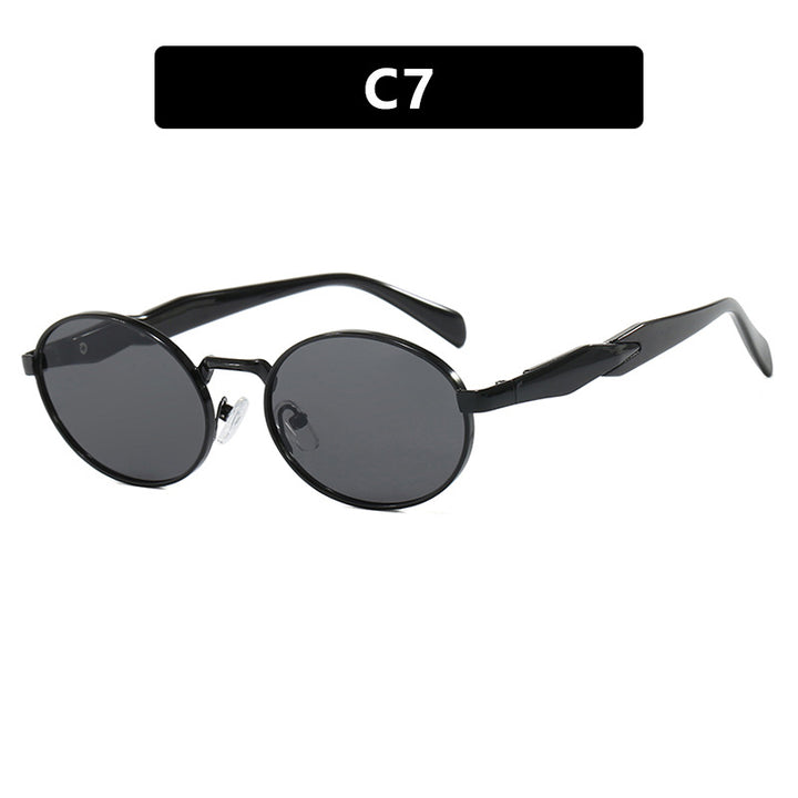 Women's designer sunglasses with unique oval frame and luxurious accents Stornfield