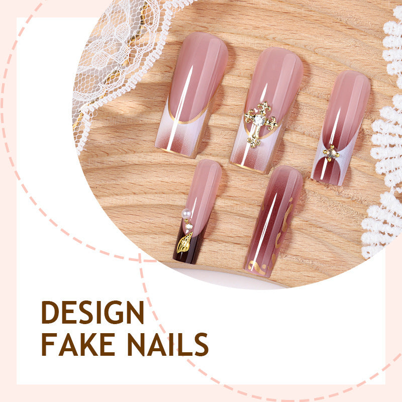 Acrylic nail set with glamorous design Stornfield