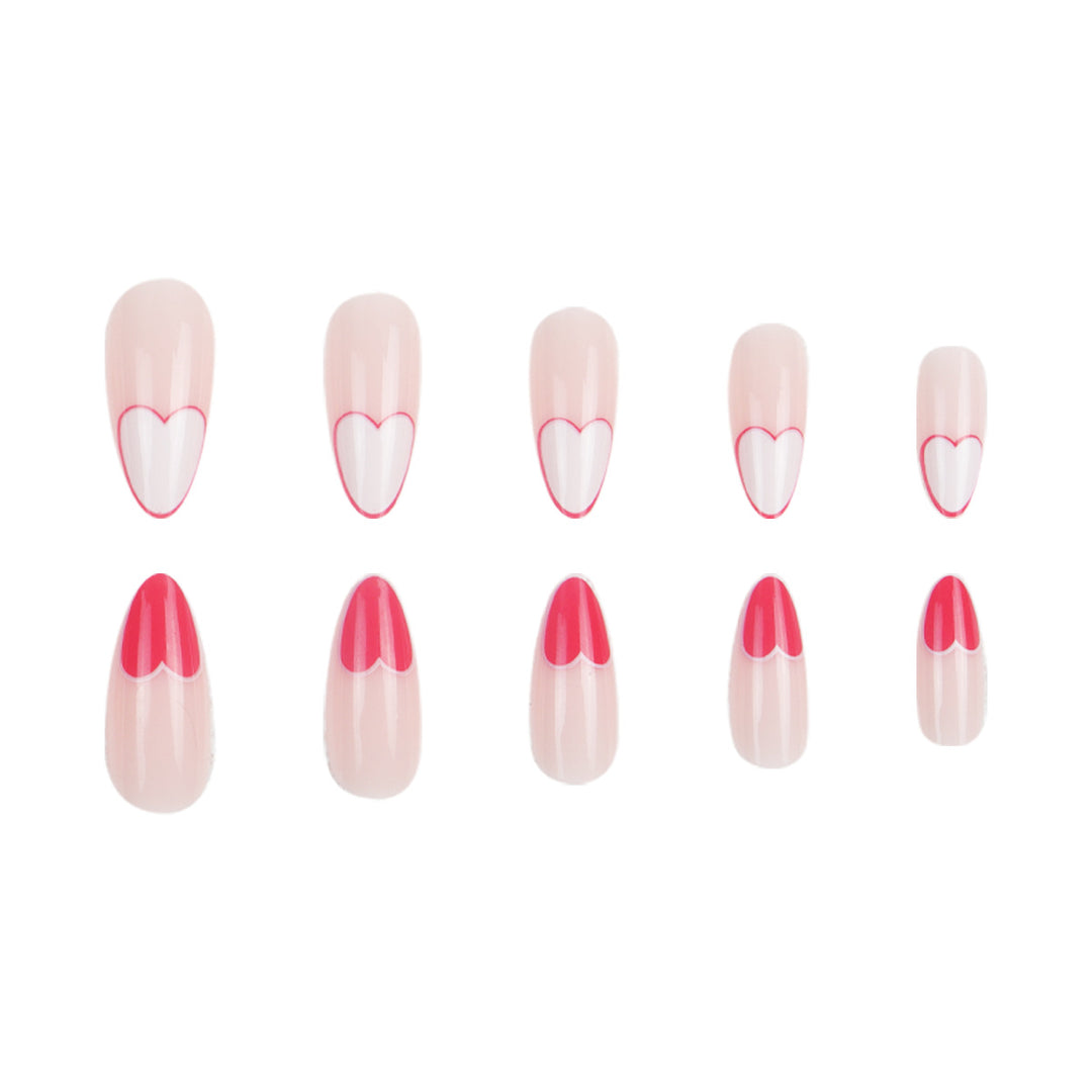 Heart-Design Stiletto Press-On Nails Stornfield 1789085993