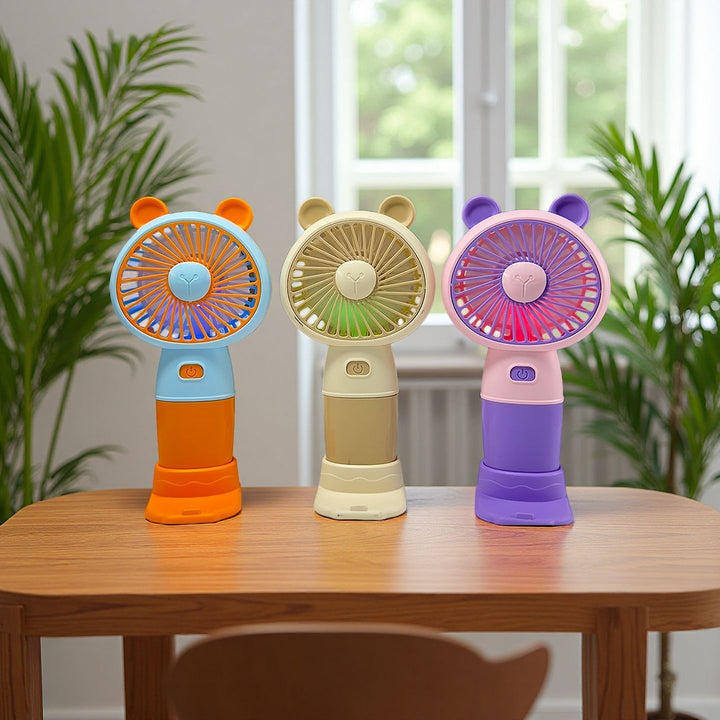 Ladies Portable Hand Fan with Animal Ears Stornfield