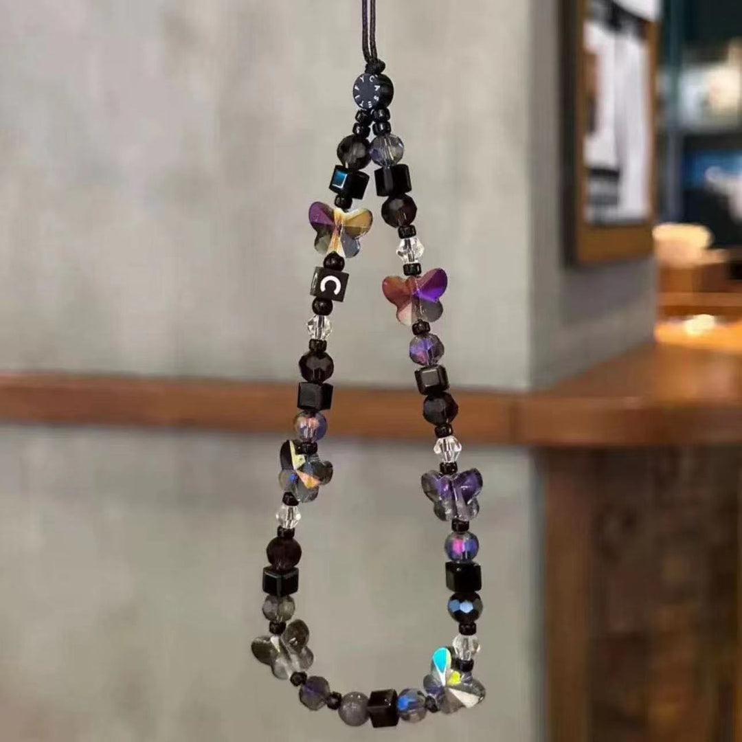 Artistic Butterfly Beaded Phone Lanyard Stornfield