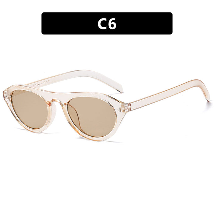 Women's fashionable sunglasses with curved frame and protective UV filter Stornfield