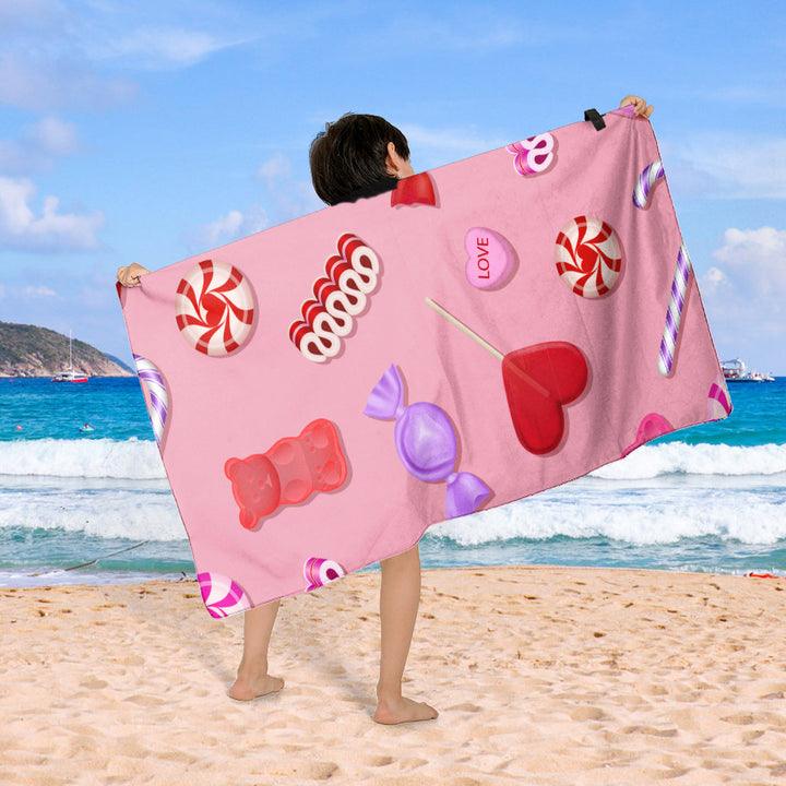 Beach blanket with colorful cupcake design Stornfield
