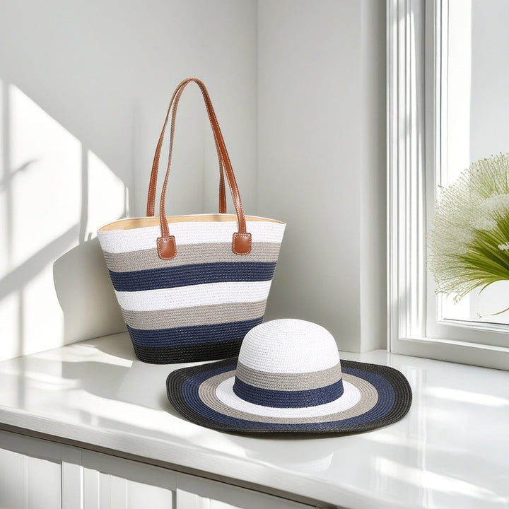 Beach bag with colorful stripes Stornfield