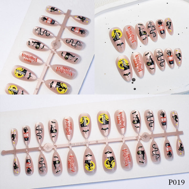 Halloween-Themed Press-On Nail Art Set Stornfield