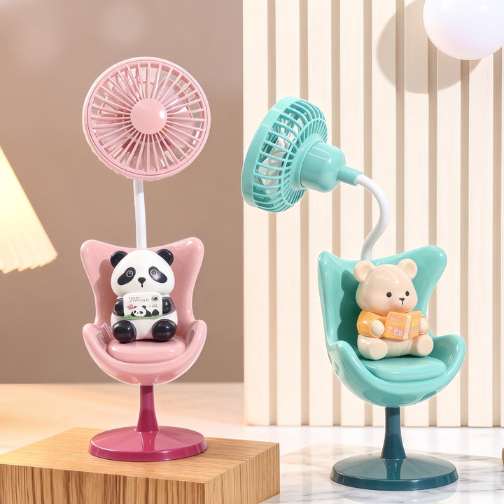 Women's Portable Mini Fan with Fun Bear Design Stornfield