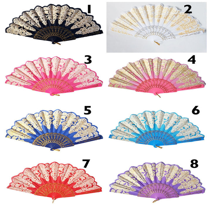 Ladies' elegant hand fan with intricate decorations Stornfield