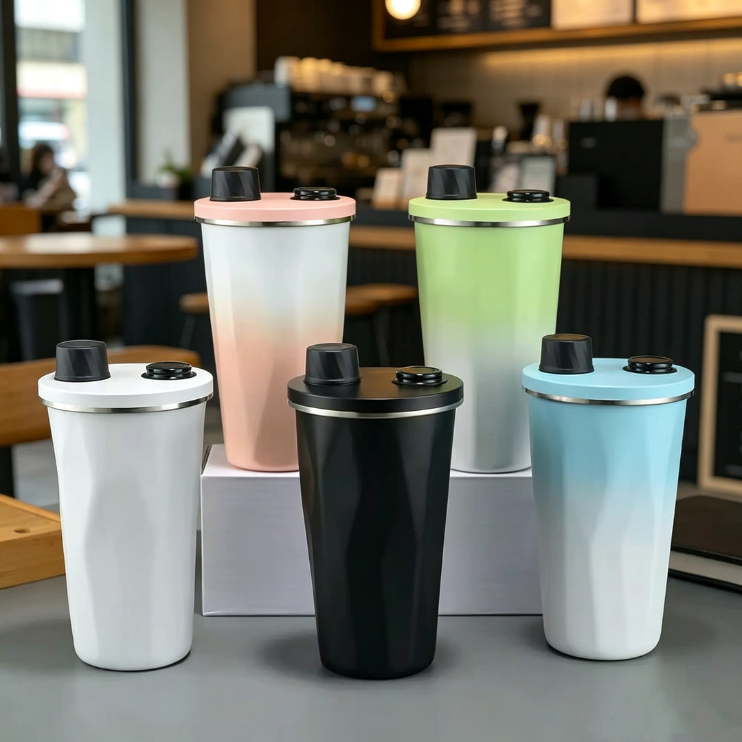 Women's insulated drinking bottle with practical press closure Stornfield