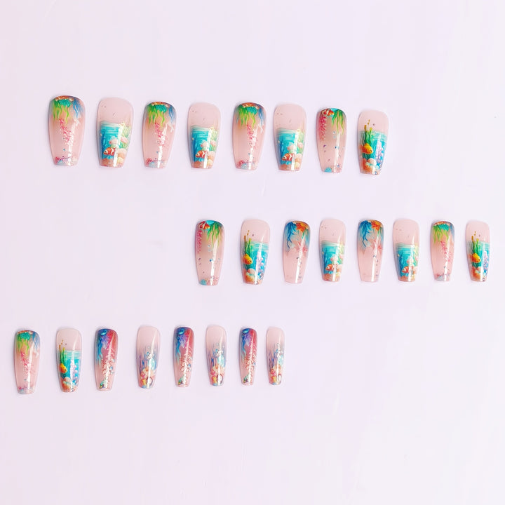 Artificial nails with underwater motif Stornfield