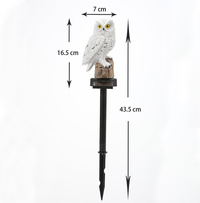 Realistic Solar-Powered Predator Owl Garden Stake With Motion Sensor Stornfield