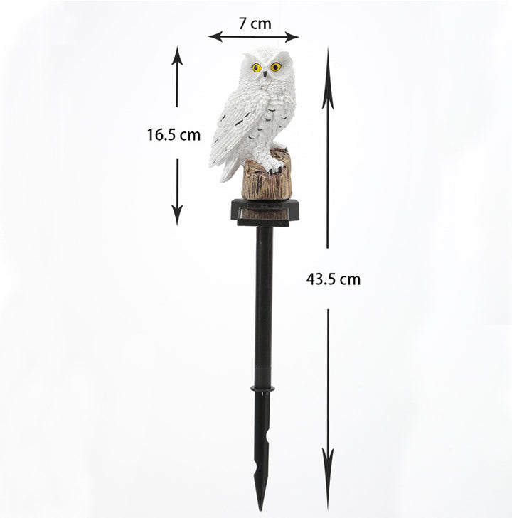 Realistic Solar-Powered Predator Owl Garden Stake With Motion Sensor Stornfield