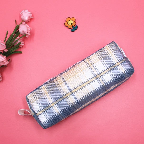 Textured Plaid Pencil Case Stornfield