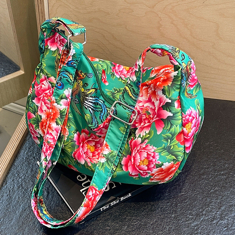 Floral Print Hobo Bag