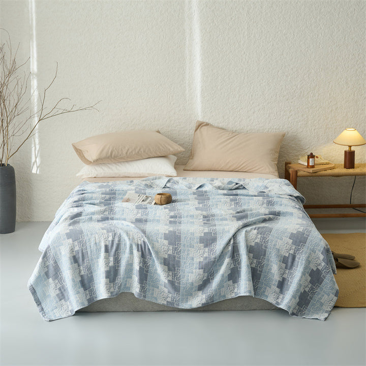 Lightweight Cotton Medallion Quilt Coverlet