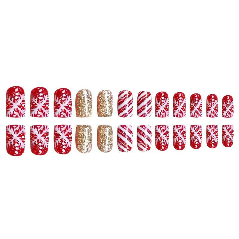 Festive Themed Press-On Nail Art Set Stornfield