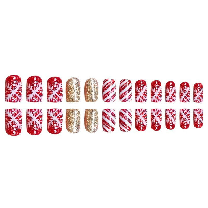 Festive Themed Press-On Nail Art Set Stornfield