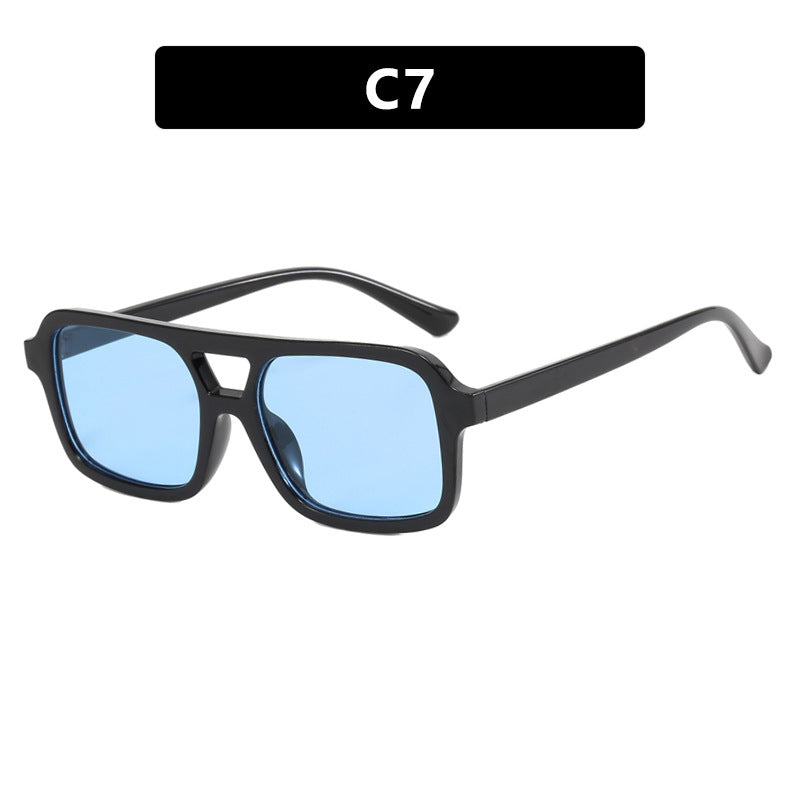 Women's modern square sunglasses with protective UV filter and transparent frame Stornfield