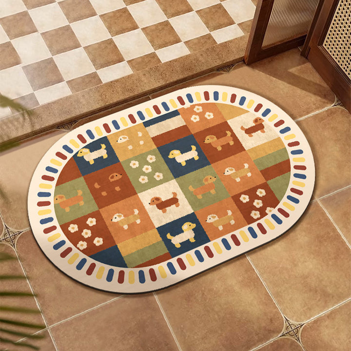 Colorful Patchwork Design Floor Mat Stornfield