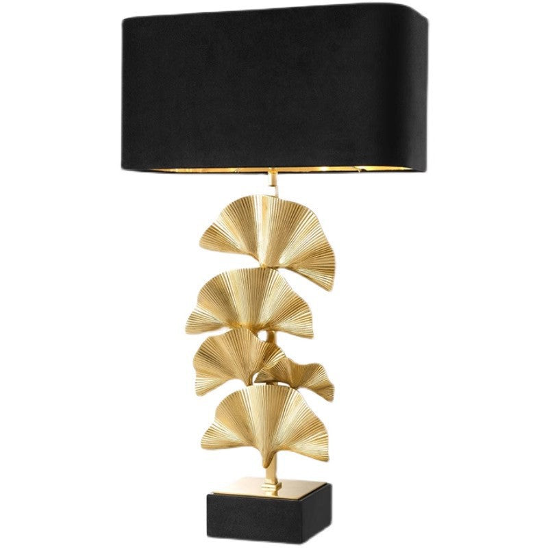 Artistic Table Lamp with Ginkgo Leaf Design