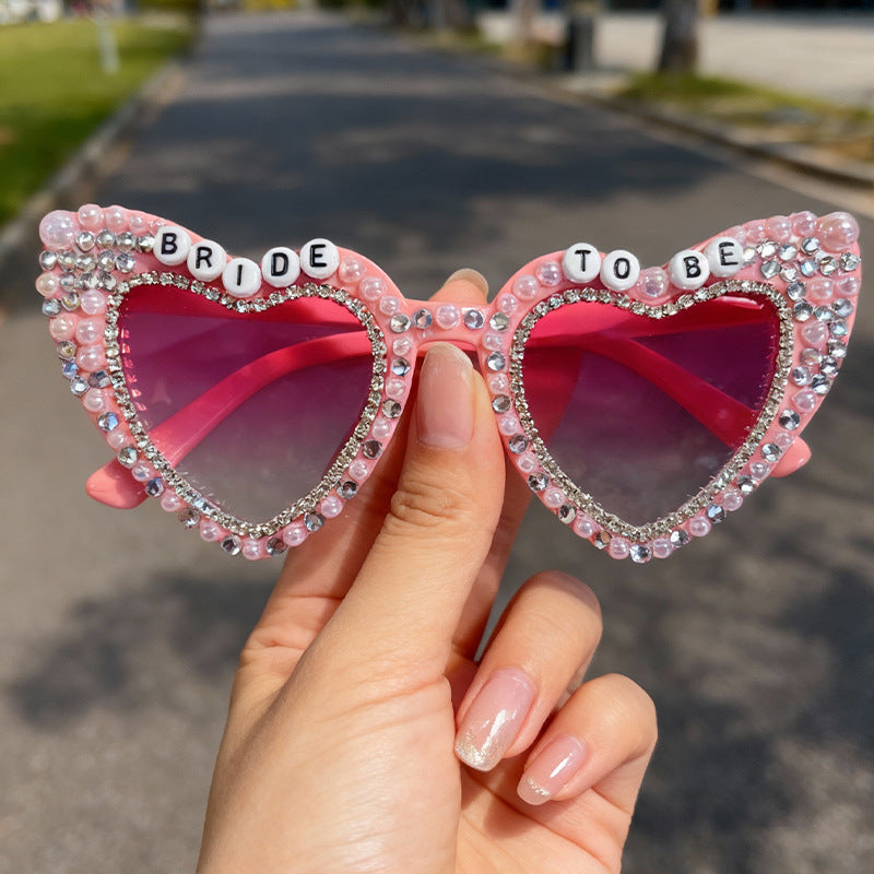 Heart-Shaped Pearl-Embellished Sunglasses Stornfield