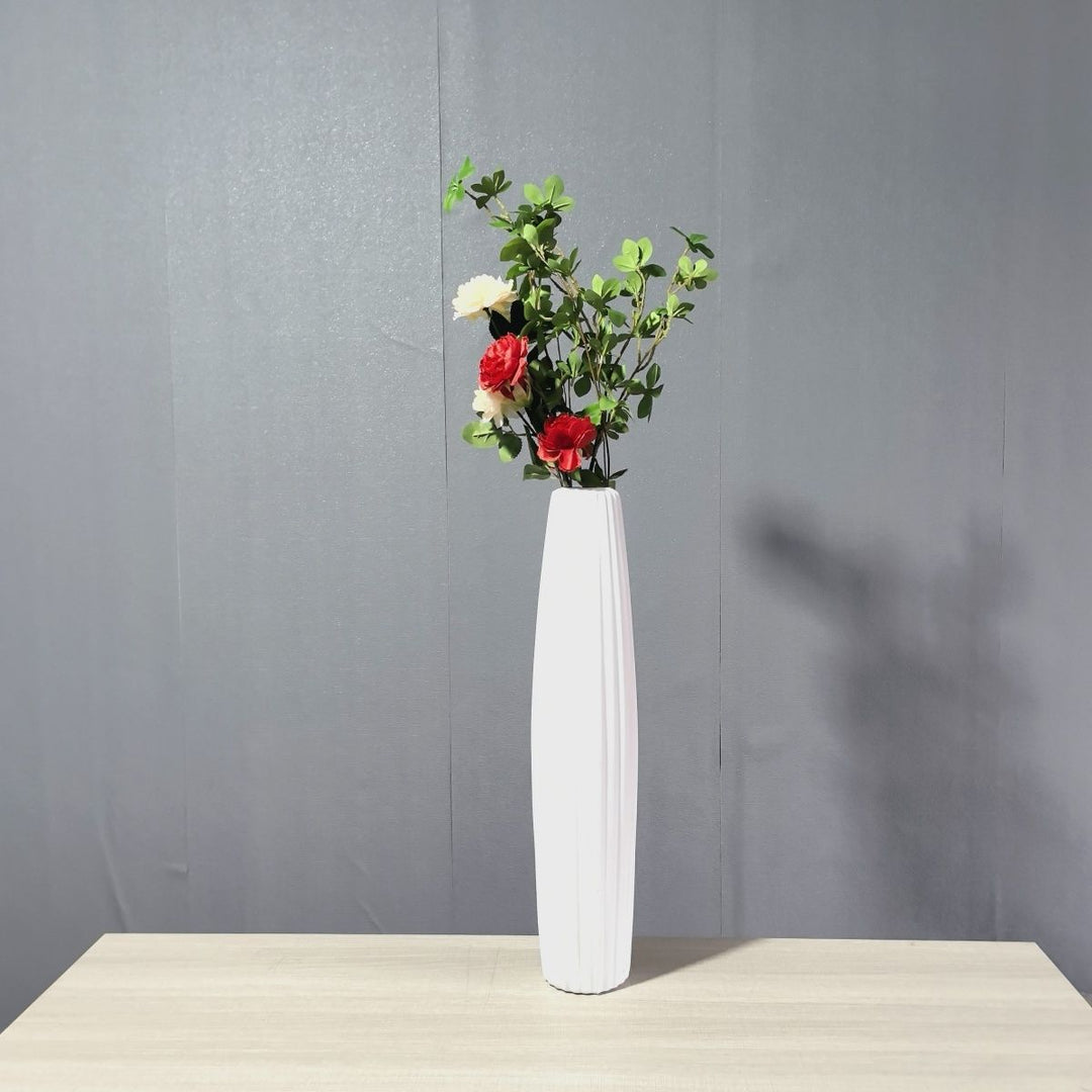 Elegant Tall Decorative Ribbed Vase Stornfeild