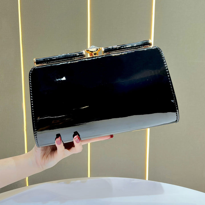 Elegant Patent Leather Evening Clutch