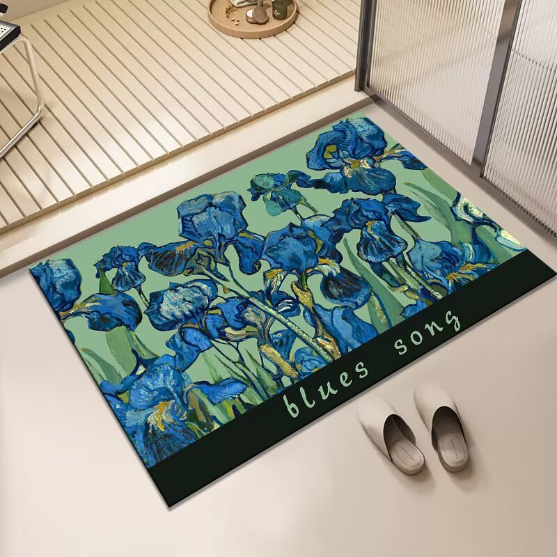 Floral Design Non-Slip Bath Mat