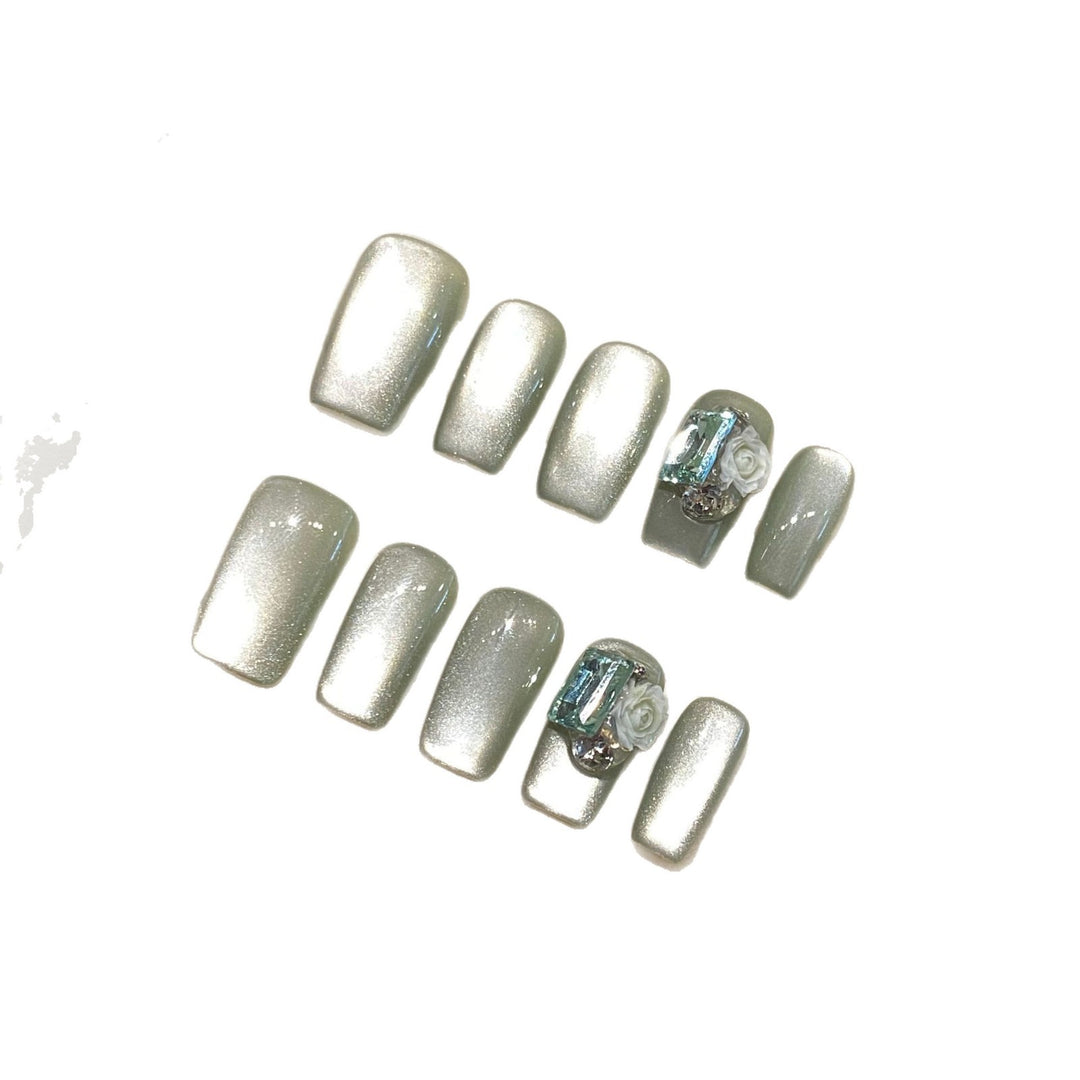 Metallic Glossy Press-On Nails