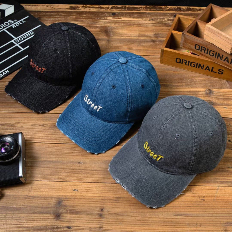 Women's Distressed Denim Baseball Cap Stornfield 1784084141