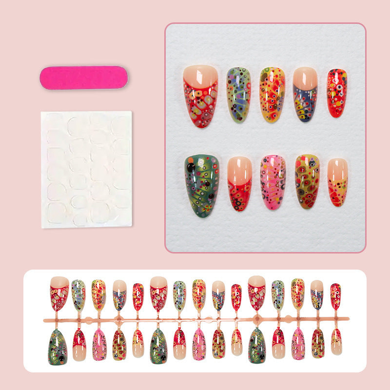 Artistic Colorful Decorative Press-On Nails
