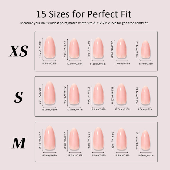 Artificial nail set with glamorous designs and unique 3D elements Stornfield