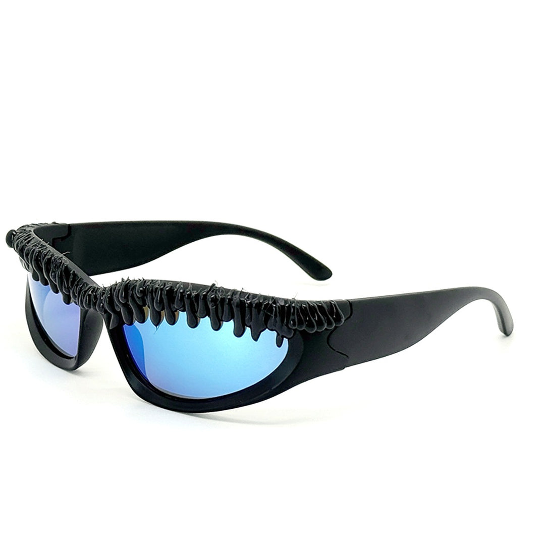 Women futuristic sport sunglasses with unique wave frame Stornfield