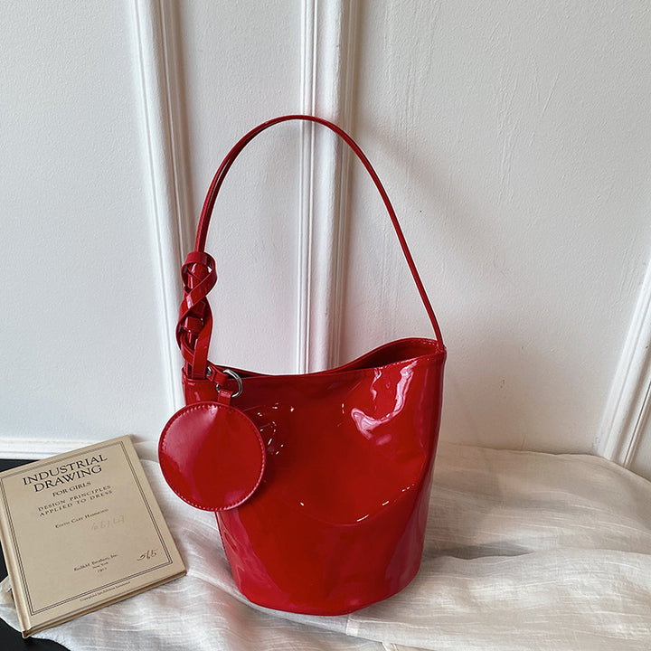 WoChic Patent Leather Bucket Bag Stornfield