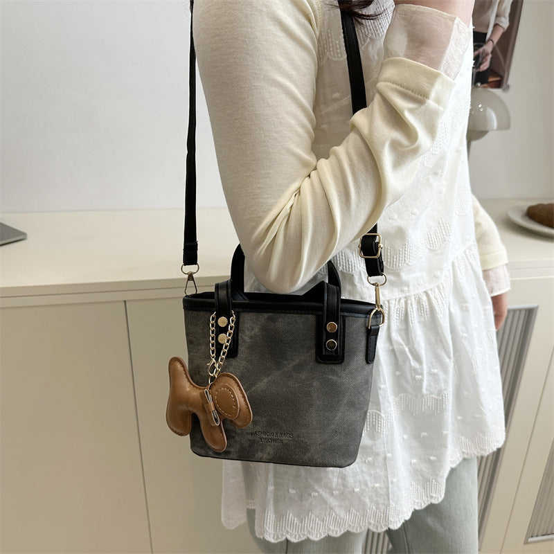 Playful Denim Mini Handheld Tote Bag Stornfield