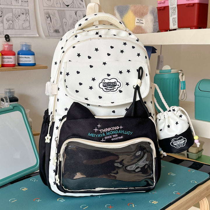 Stylish Water-Resistant Star-Patterned Backpack Stornfield