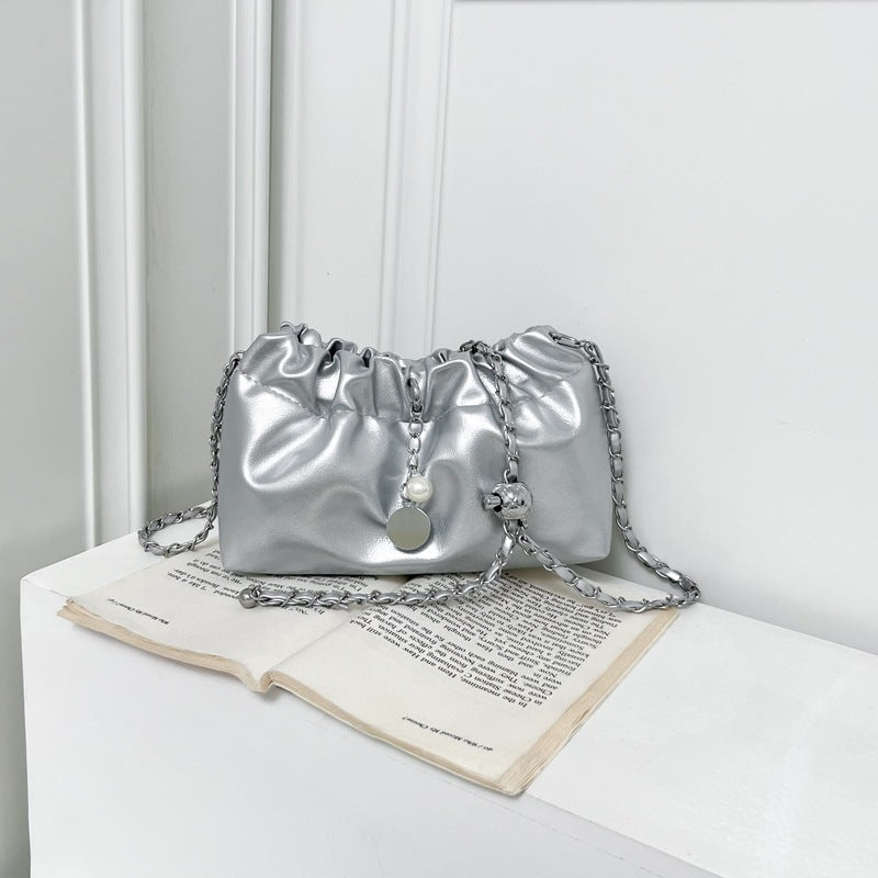 Elegant Chain-Accented Mini Handbag