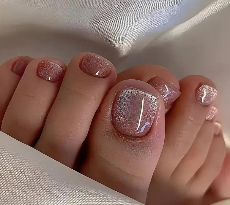 Glittering Pedicure Nail Enhancements Stornfield