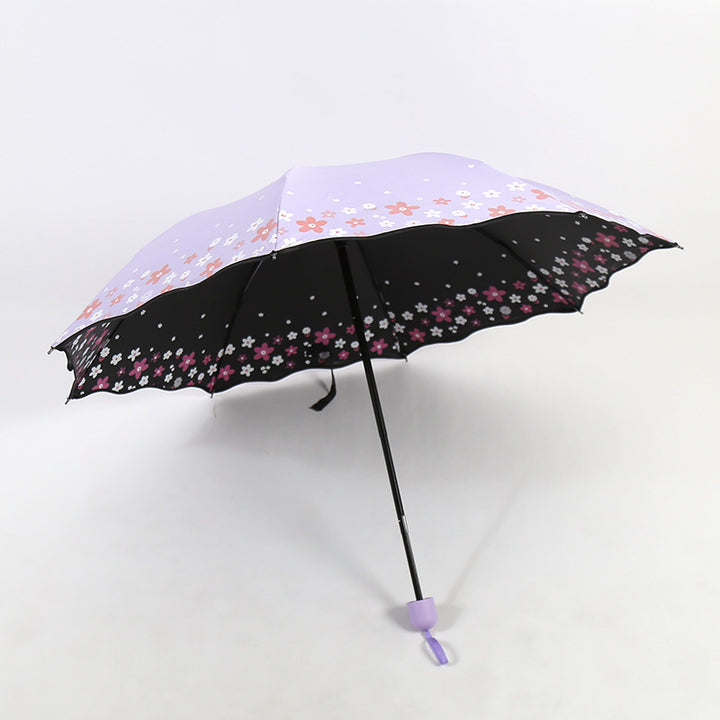 Women's Folding Umbrella with Detailed Floral Design Stornfield