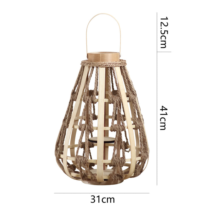 Decorative lantern made of rattan Stornfield