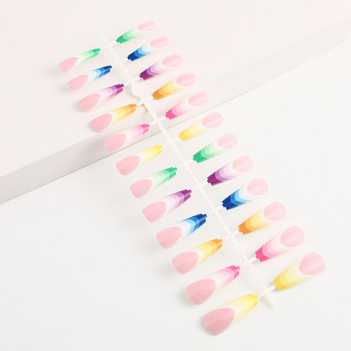 Artificial nails in luxurious ombre design with rhinestone accents Stornfield